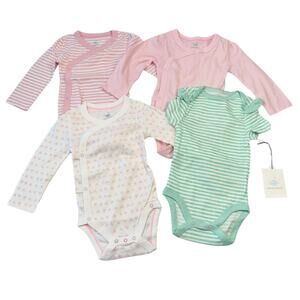 New Cloud Island Cotton Short Long Sleeve 1 Piece Snap Bodysuit 12M 4x Bundle